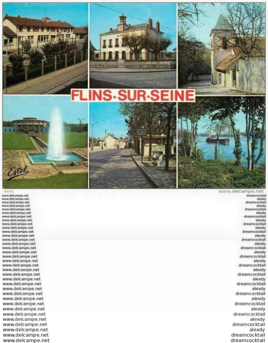 Photo Cpsm Cpm 78 FLINS-SUR-SEINE. Groupe Scolaire Vassieux 1987 - Flins Sur Seine