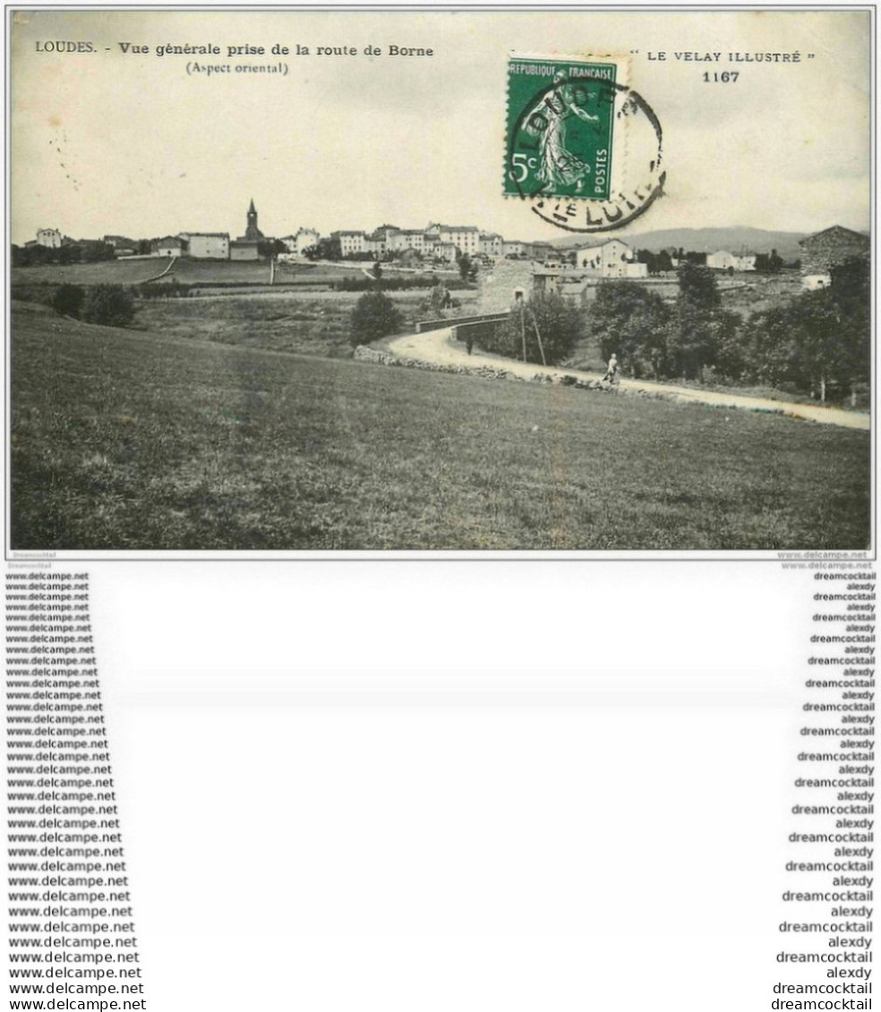 43 LOUDES. Route De Borne 1908 - Loudes