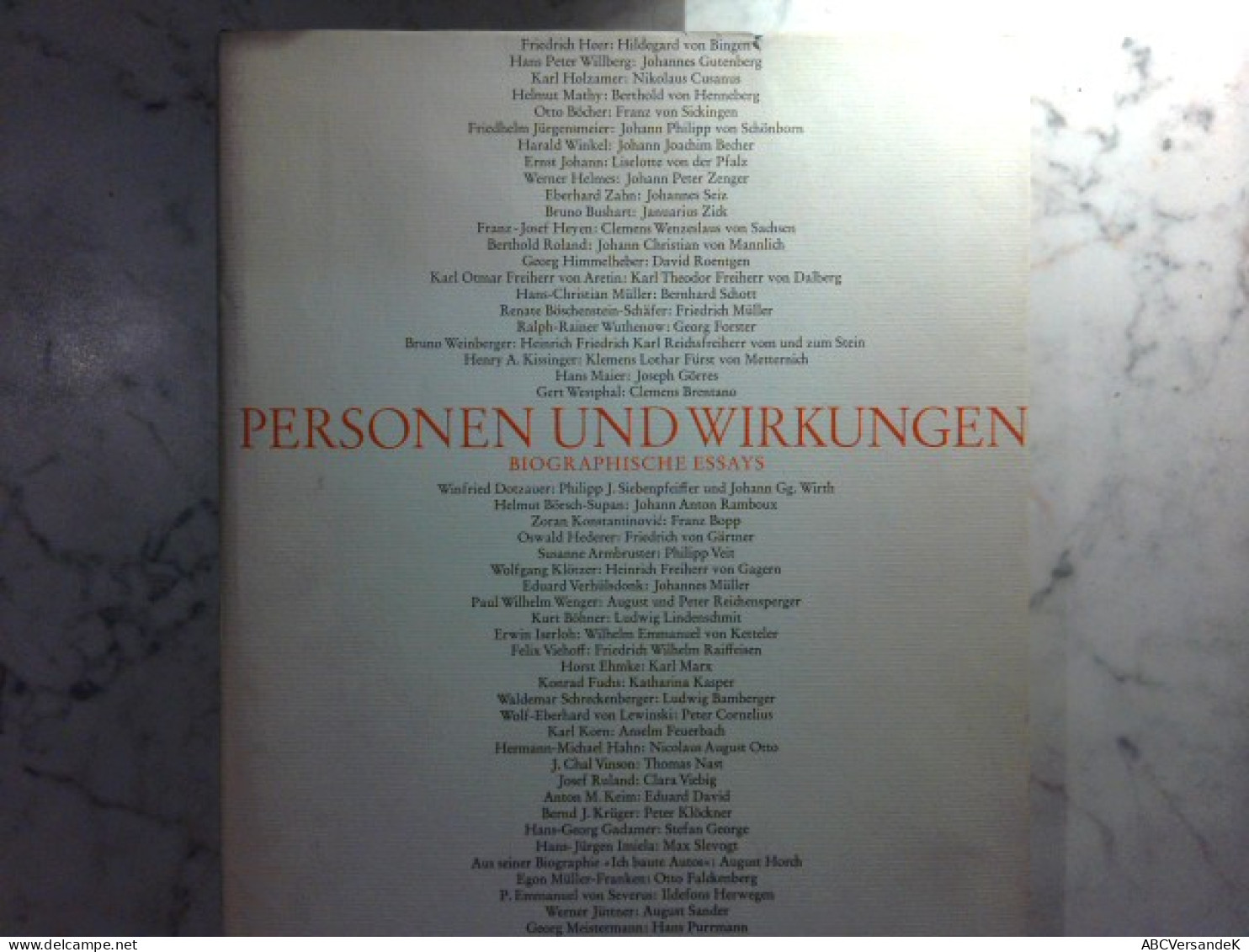 Personen Und Wirkungen - Biographische Essays - Lyrik & Essays