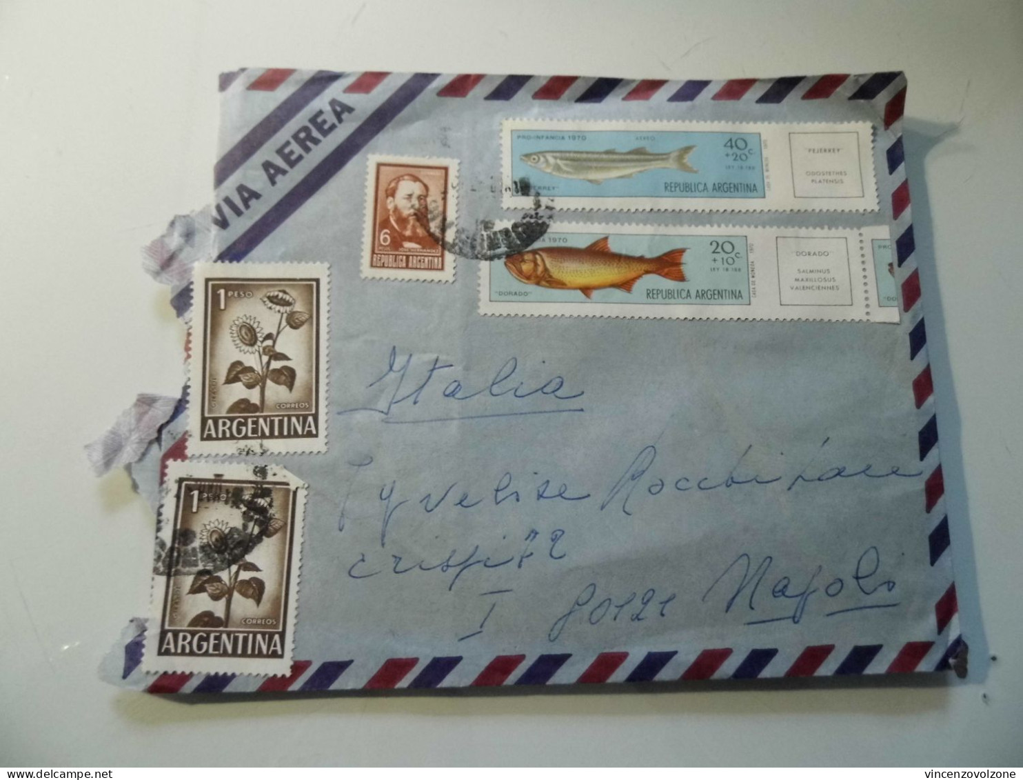 Busta Viaggiata Per L'italia Posta Aerea 1971 - Storia Postale