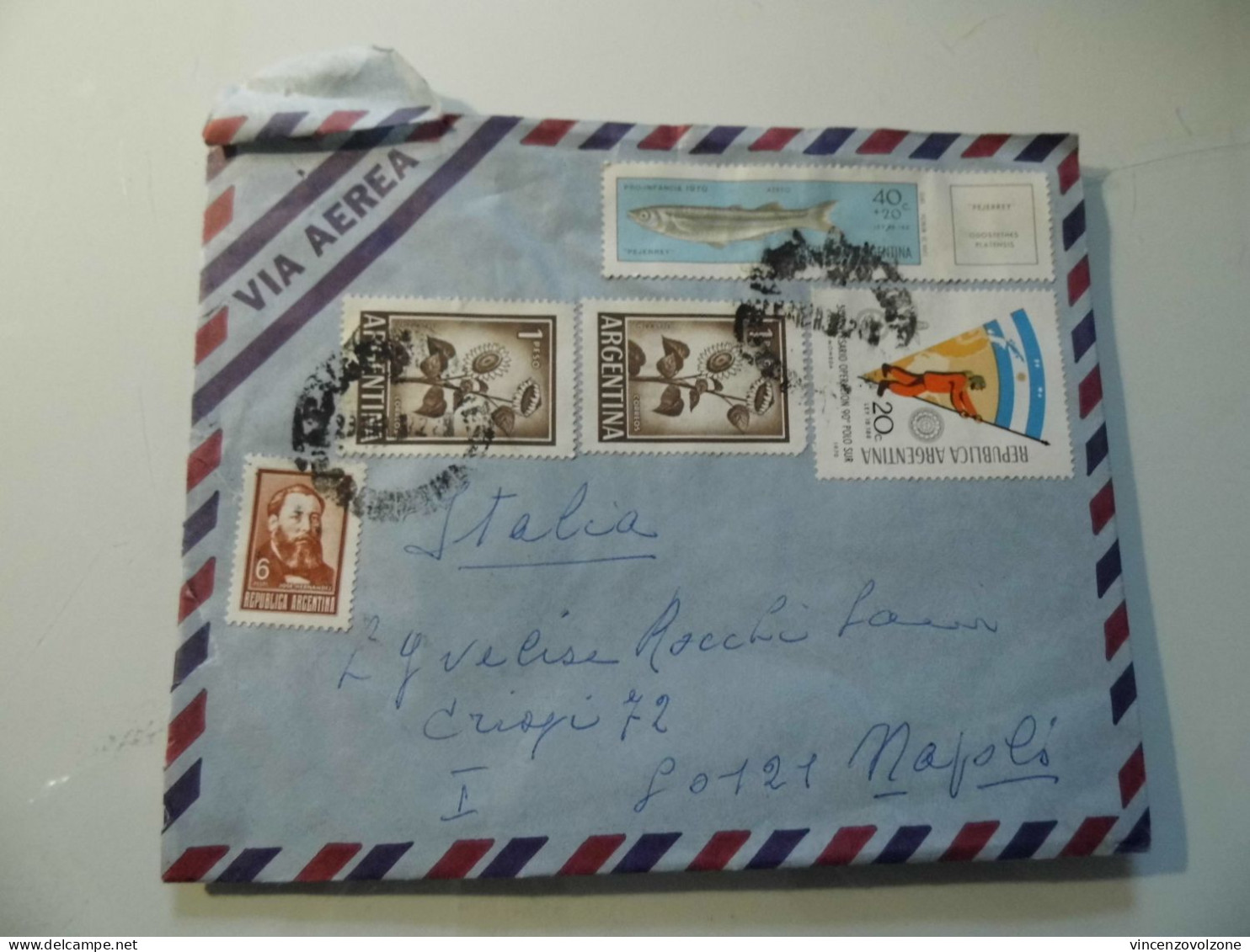 Busta Viaggiata Per L'italia Posta Aerea 1971 - Storia Postale