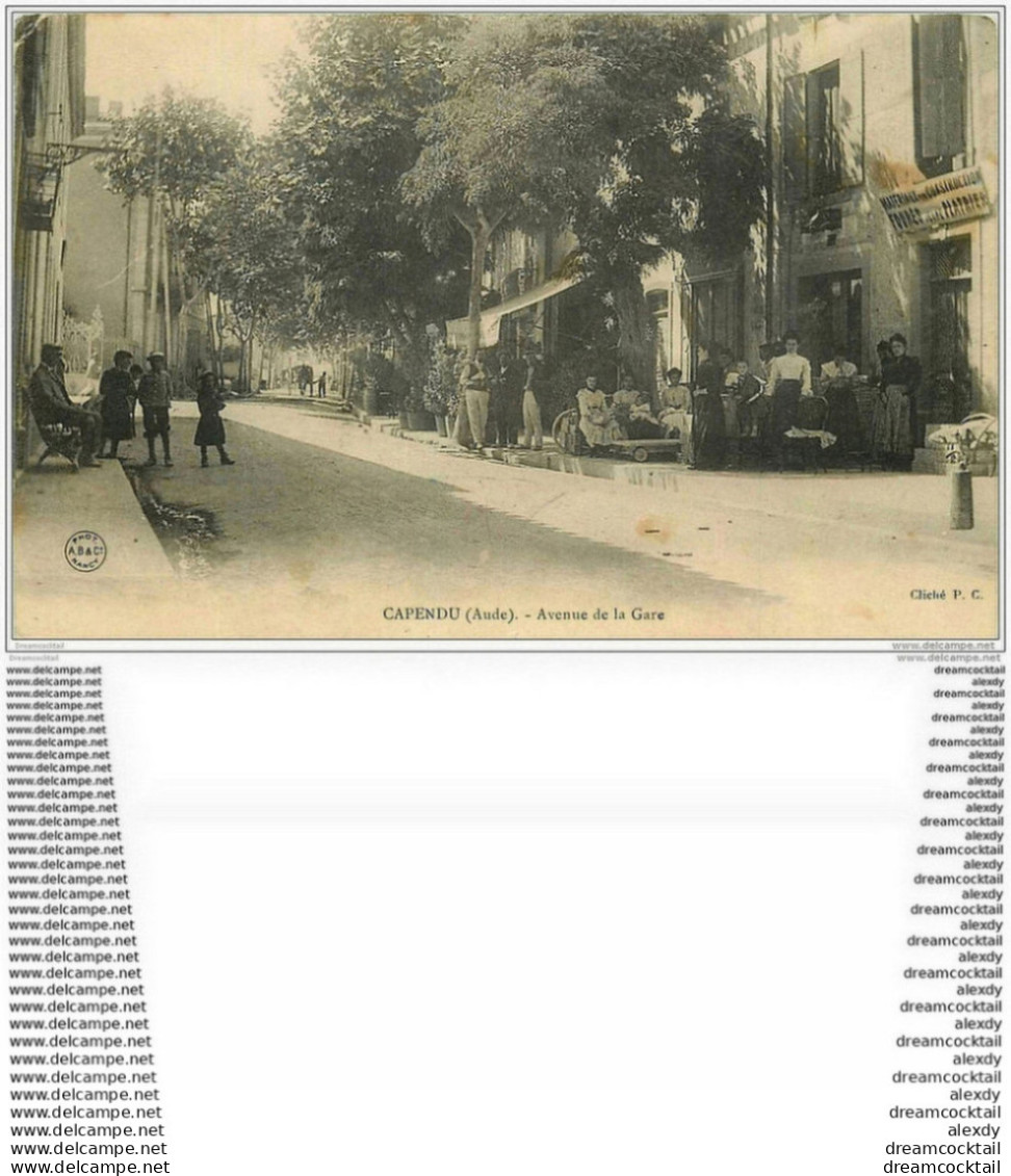 11 CAPENDU. Avenue De La Gare 1905. Matériaux De Costruction Fourès - Capendu