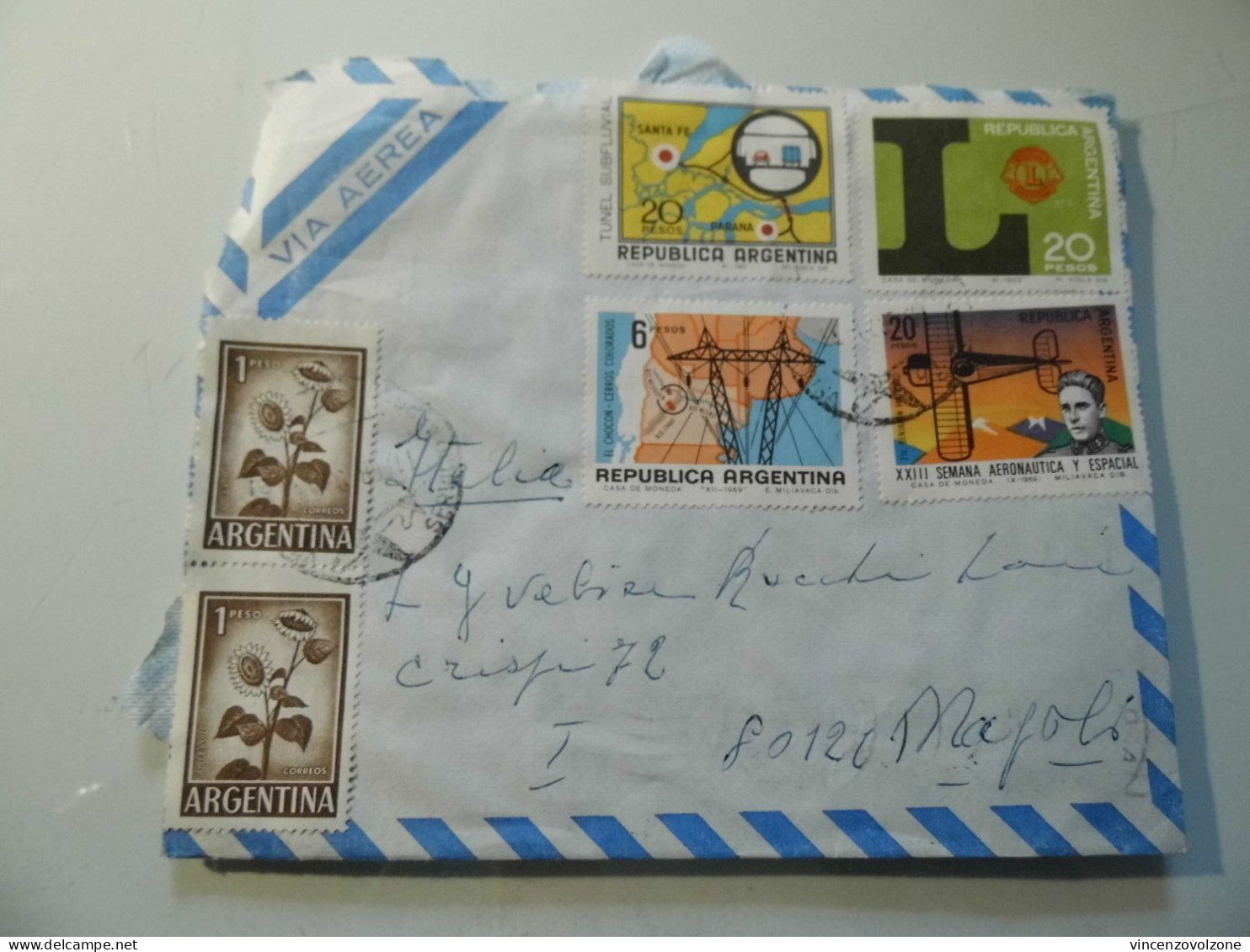 Busta Viaggiata Per L'italia Posta Aerea 1970 - Briefe U. Dokumente