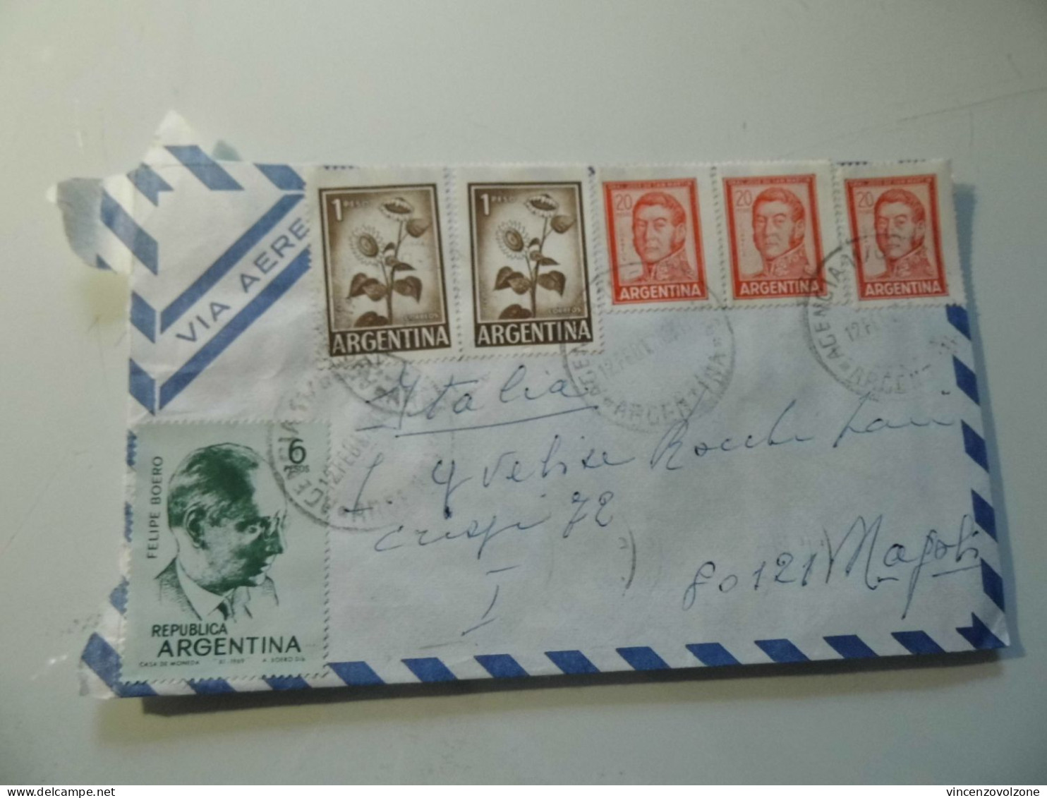 Busta Viaggiata Per L'italia Posta Aerea 1970 - Storia Postale