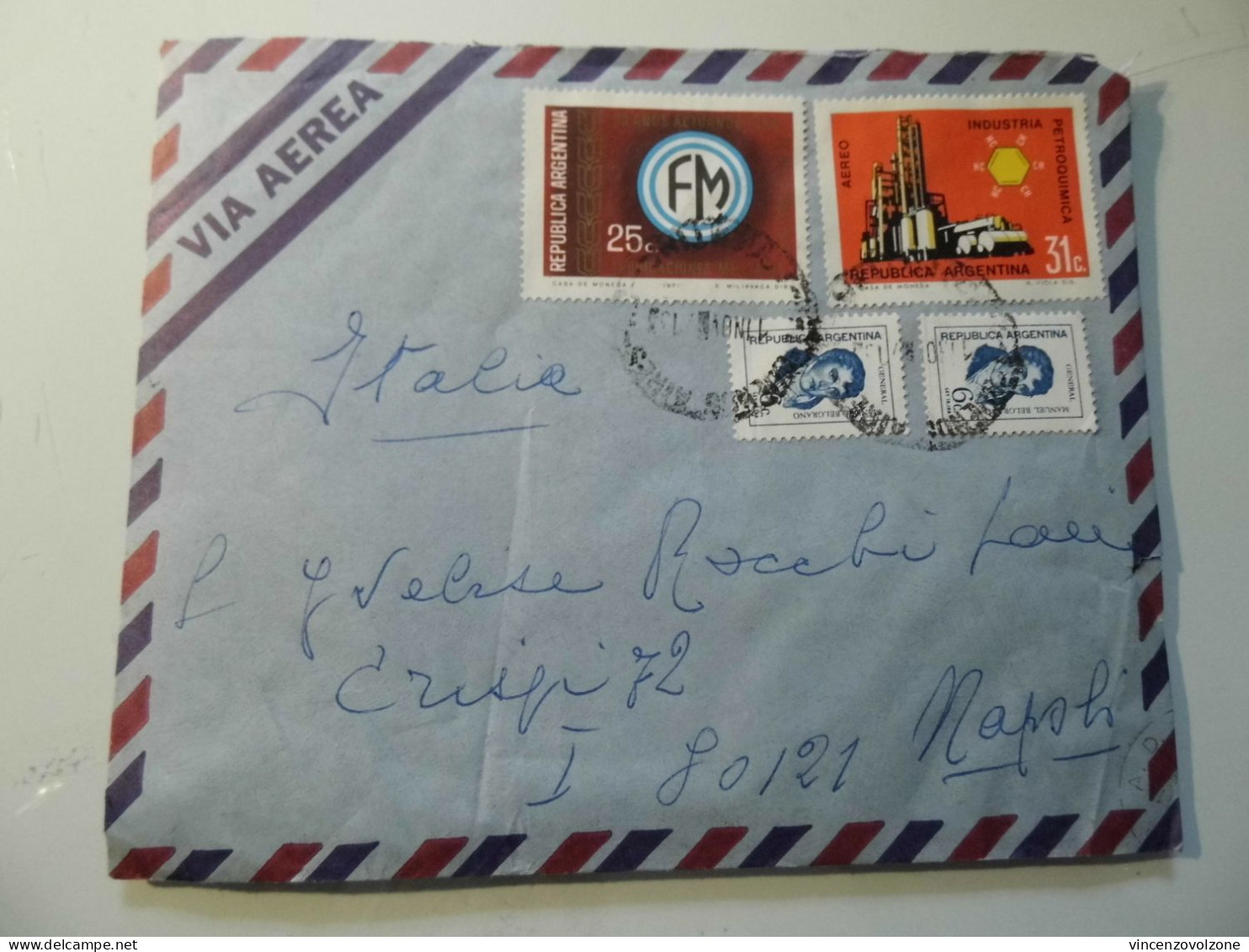 Busta Viaggiata Per L'italia Posta Aerea 1971 - Storia Postale