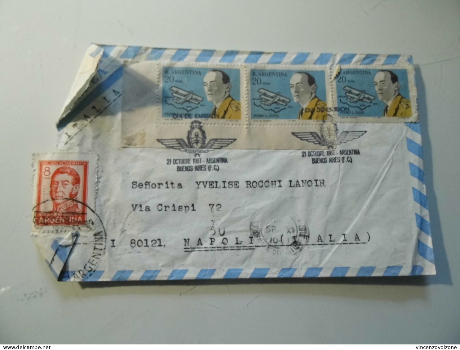 Busta Viaggiata Per L'italia Posta Aerea 1969 - Briefe U. Dokumente