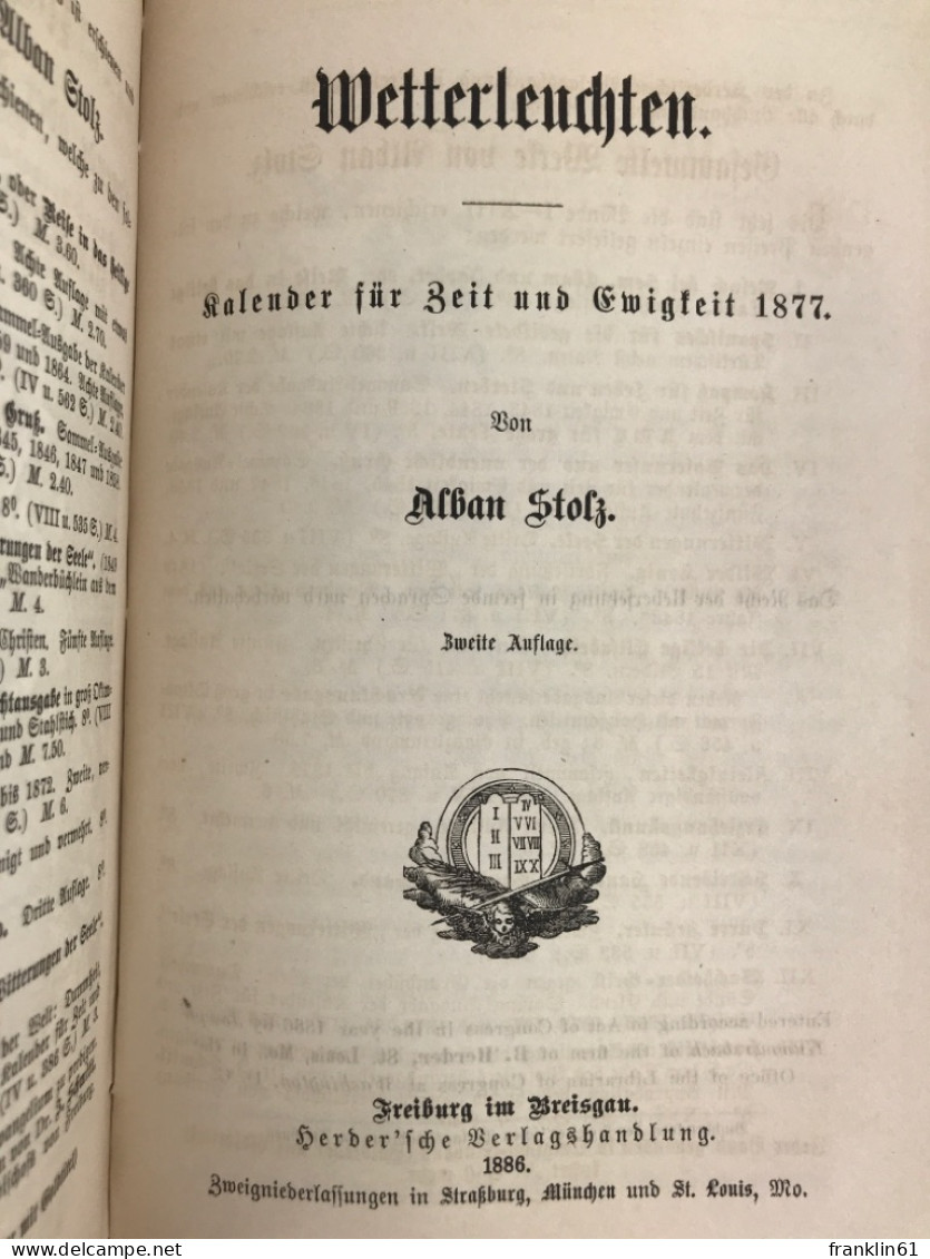 Kalender für Zeit und Ewigkeit, 1873 bis 1878. KOMPLETT. [WACHOLDERGEIST].