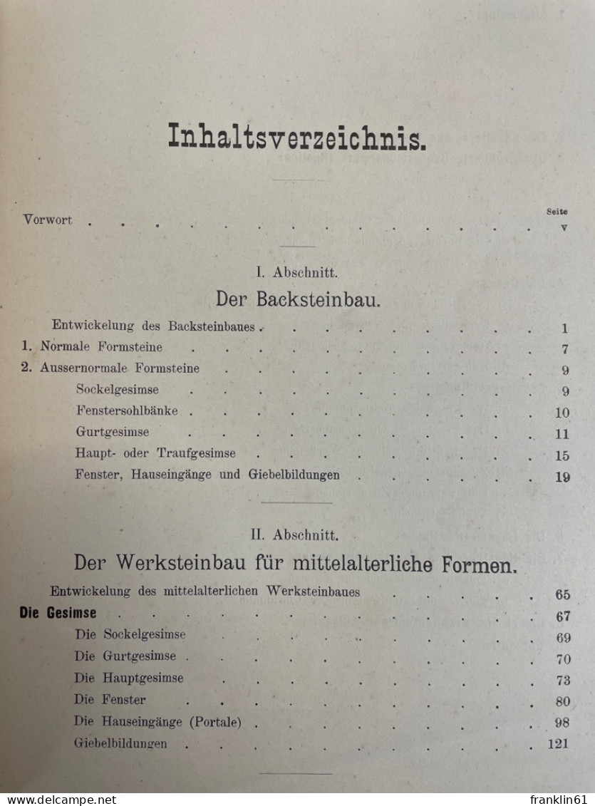 Die Bauformenlehre. Für Den Schulgebrauch Und Die Baupraxis. - Architectuur