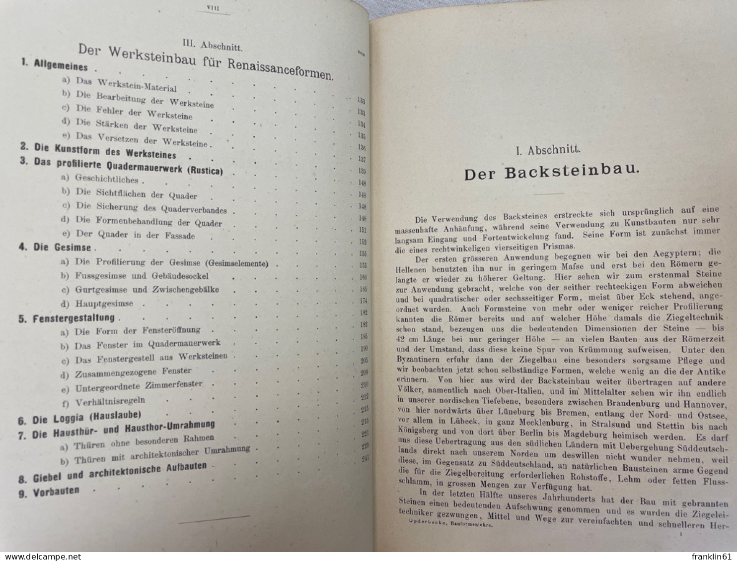 Die Bauformenlehre. Für Den Schulgebrauch Und Die Baupraxis. - Architettura