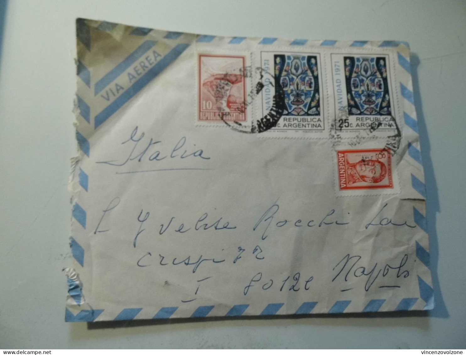 Busta Viaggiata Per L'italia Posta Aerea 1971 - Storia Postale