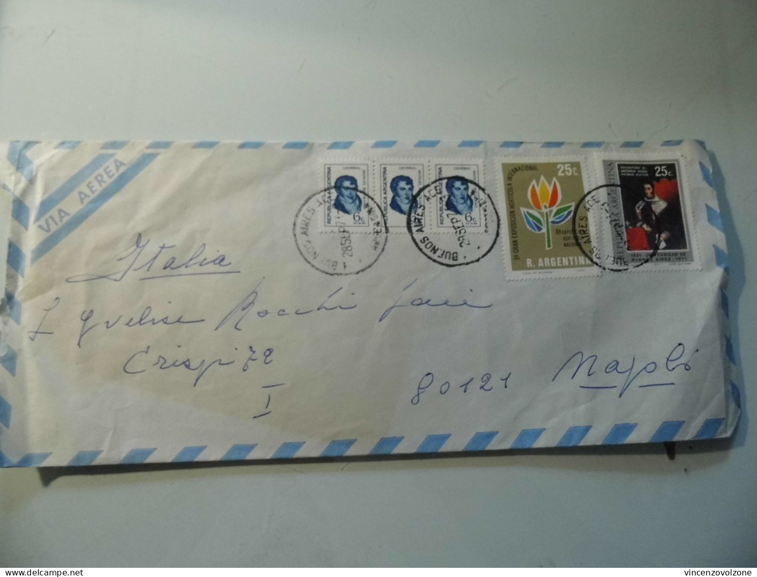 Busta Viaggiata Per L'italia Posta Aerea 1971 - Storia Postale