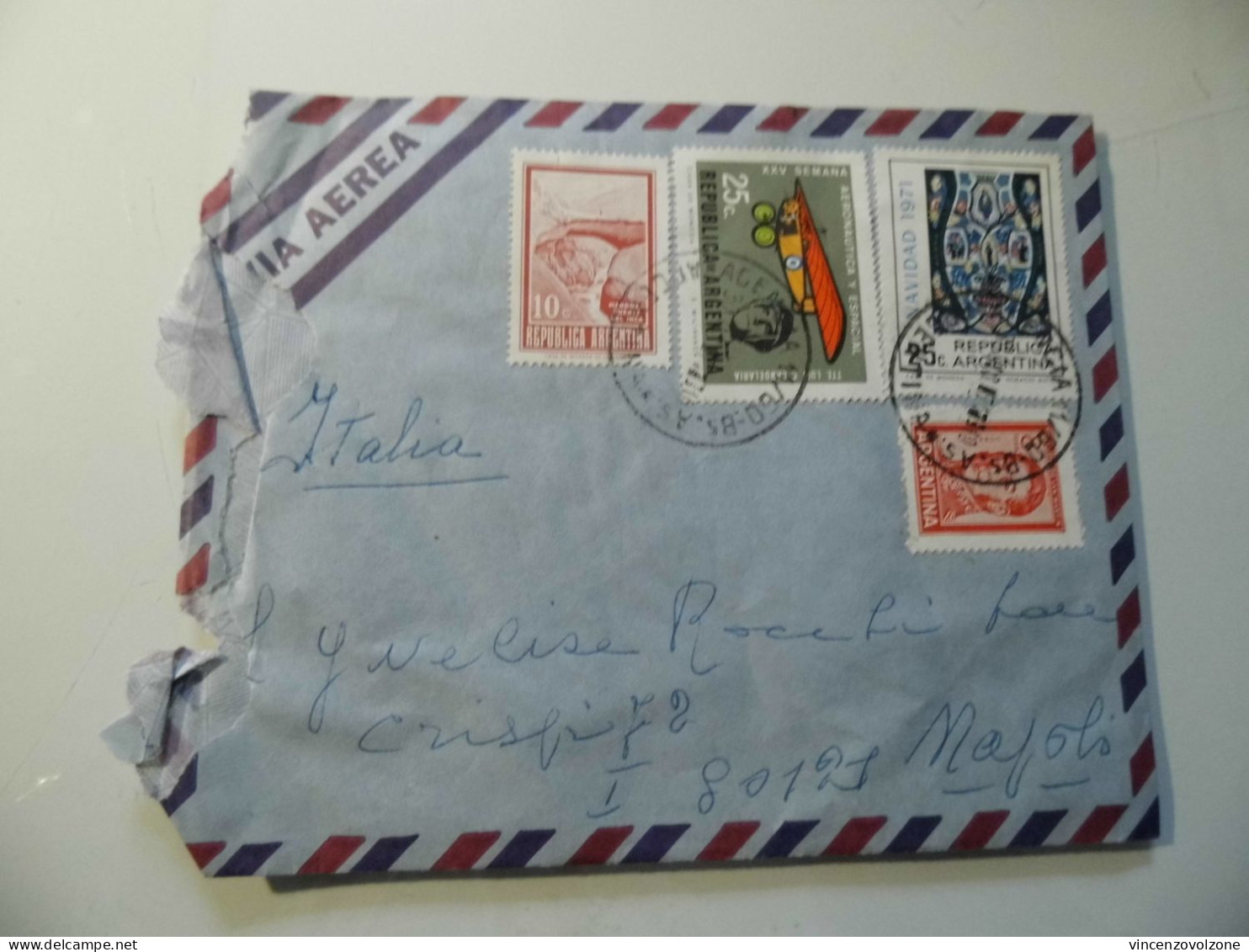 Busta Viaggiata Per L'italia Posta Aerea 1971 - Storia Postale