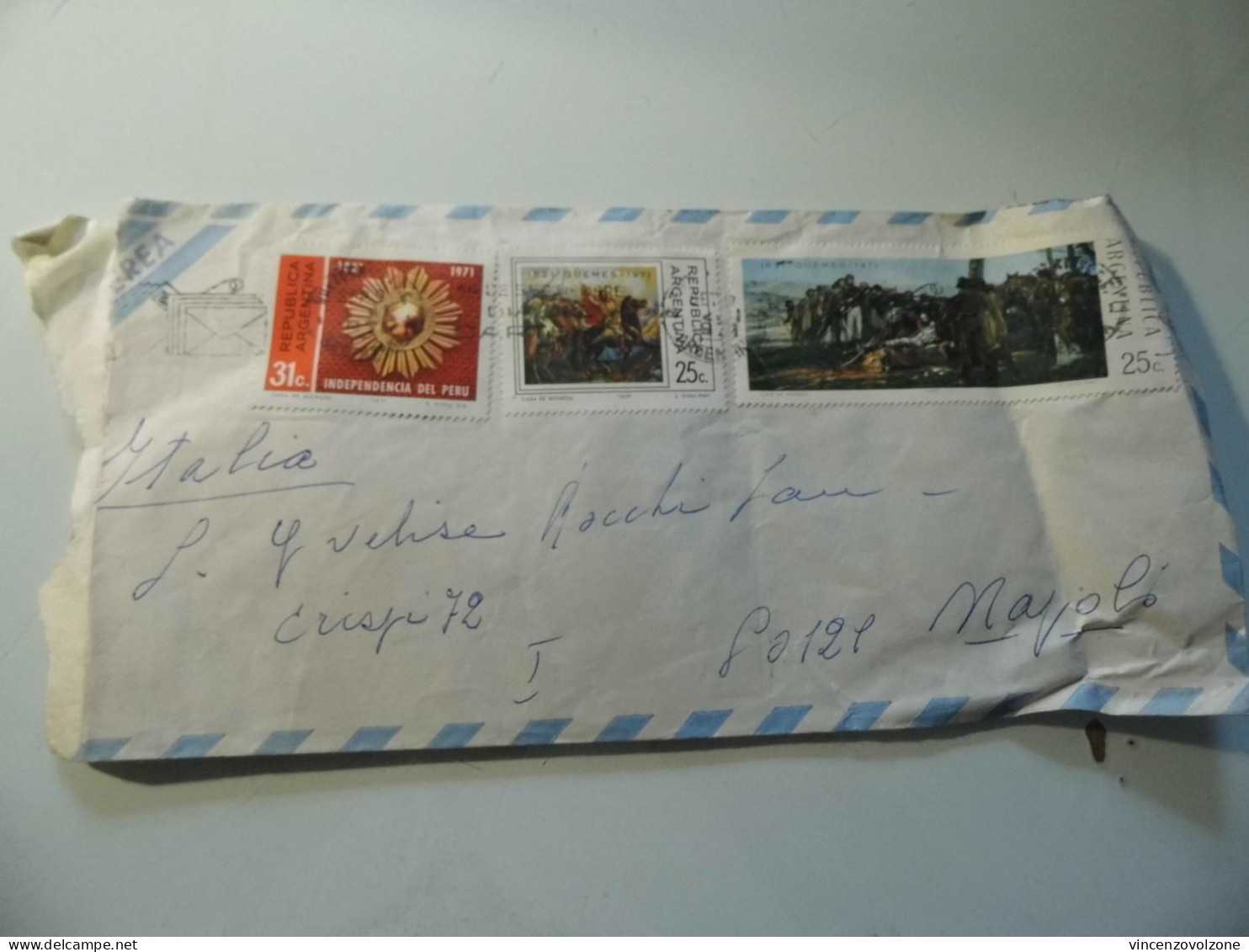 Busta Viaggiata Per L'italia Posta Aerea 1971 - Storia Postale