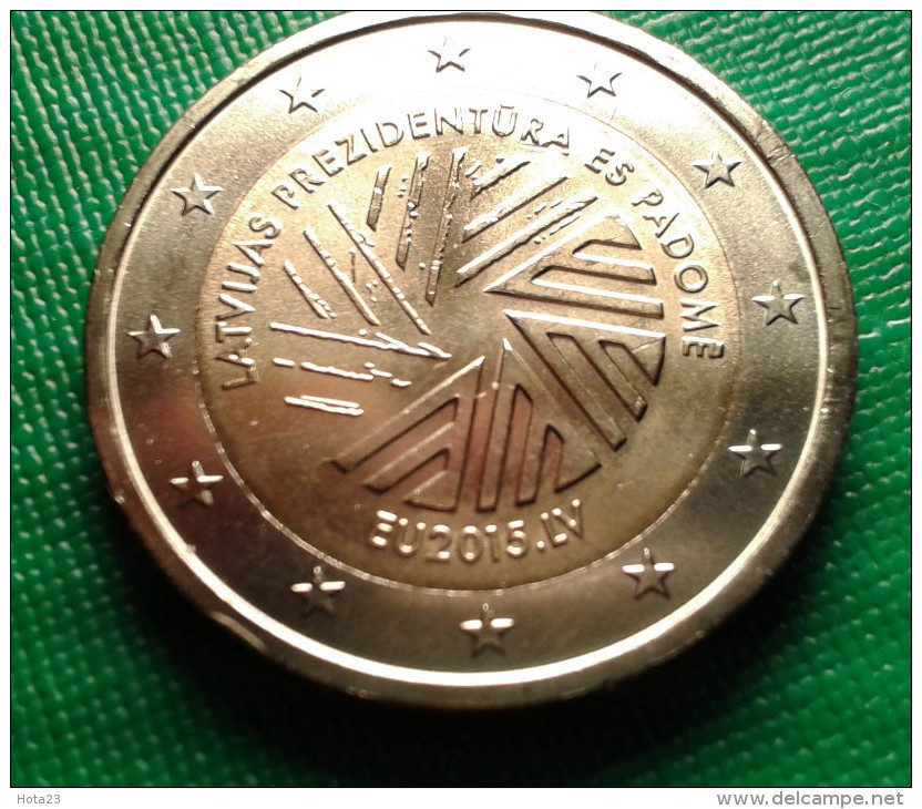 LATVIA 2 Euro Coin Presidency Of The Council Of The European Union 2015 Unc - Latvia