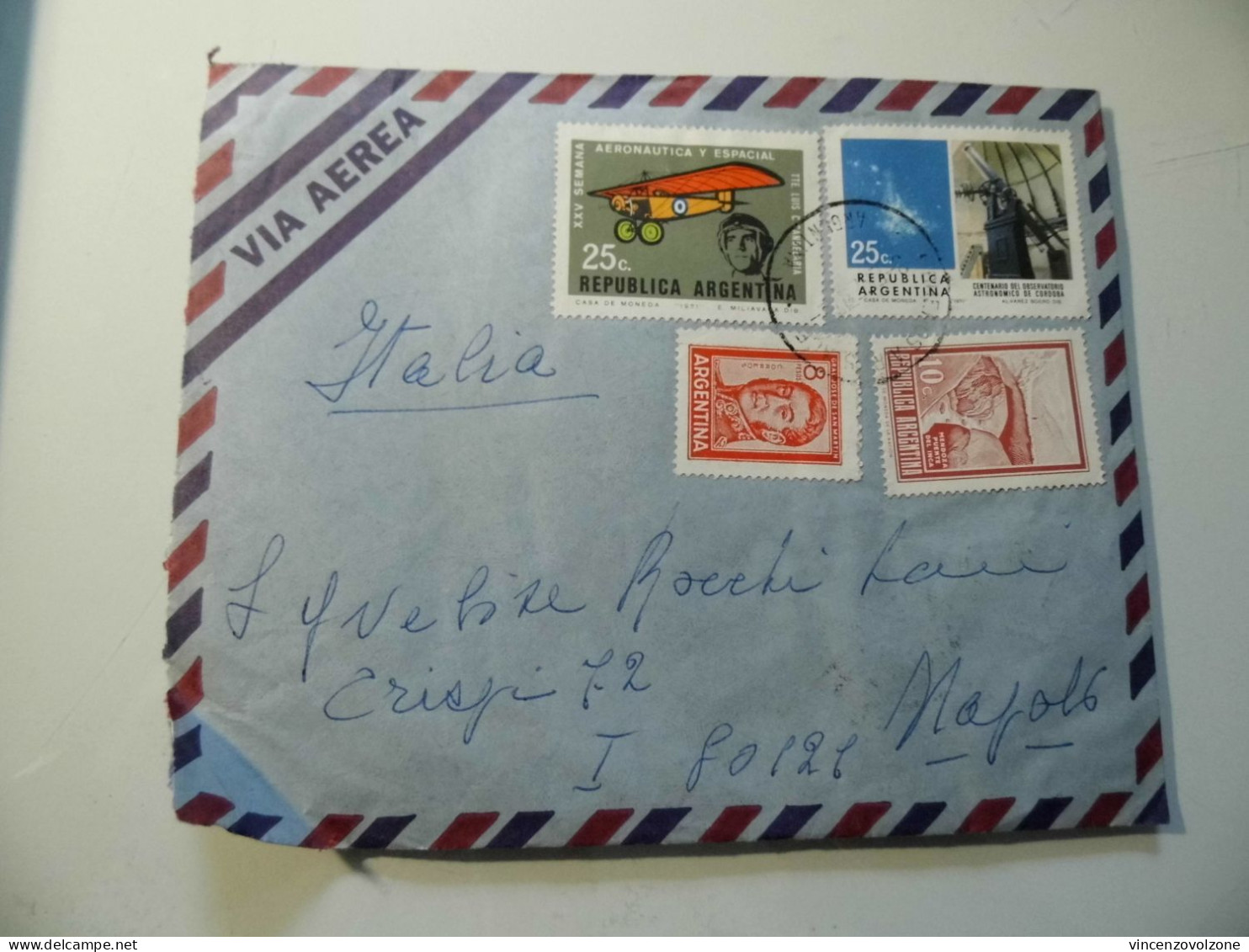 Busta Viaggiata Per L'italia Posta Aerea 1972 - Storia Postale