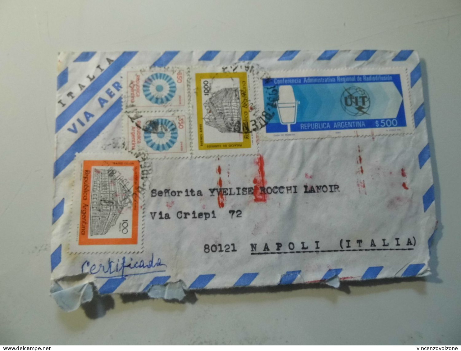 Busta Viaggiata Per L'italia Posta Aerea 1980 - Cartas & Documentos