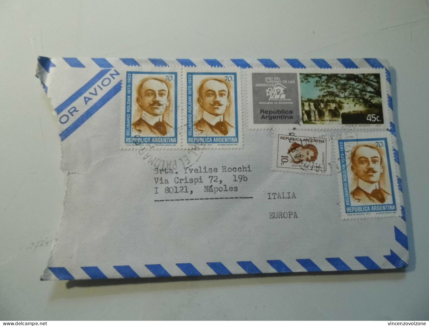 Busta Viaggiata Per L'italia Posta Aerea 1972 - Storia Postale