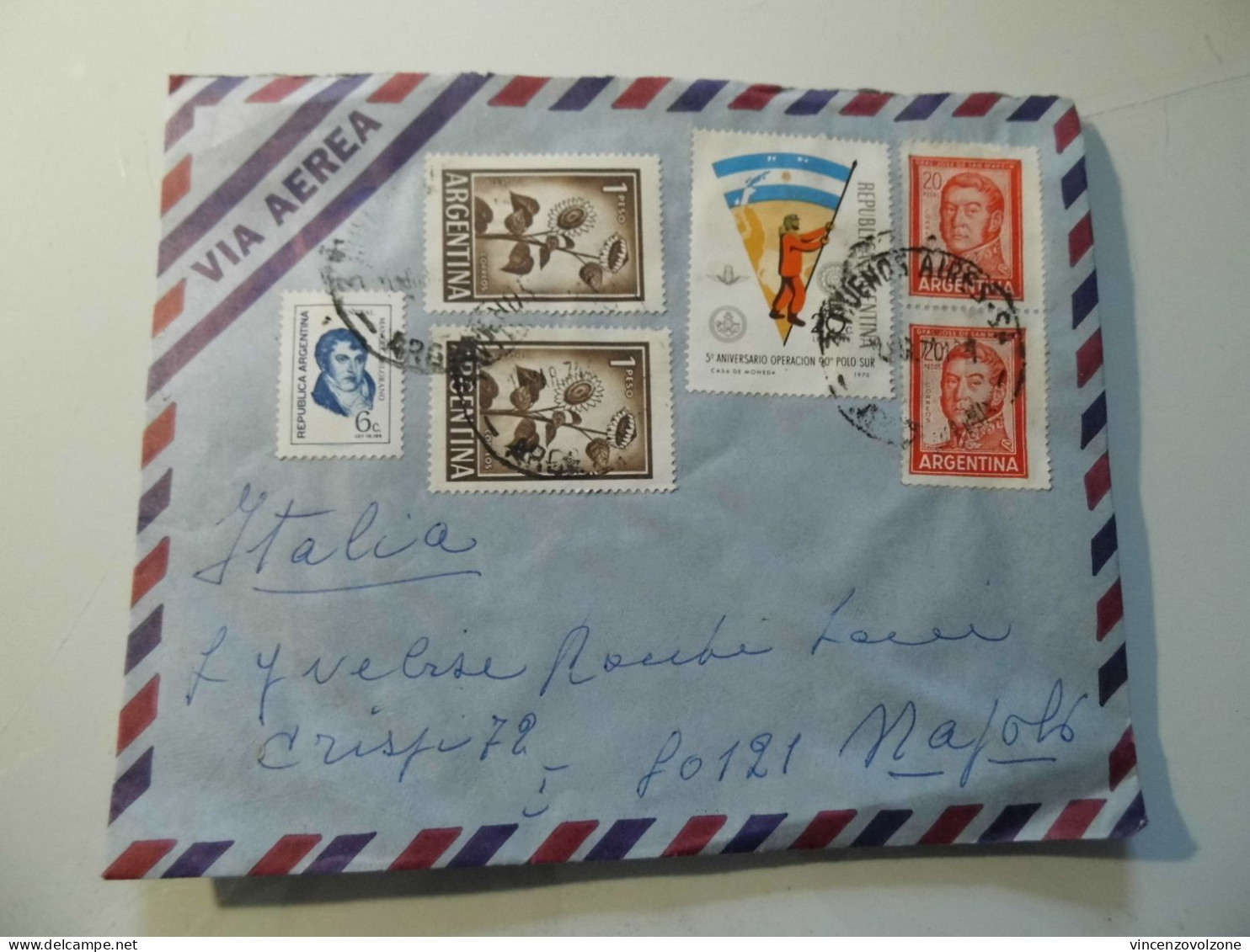 Busta Viaggiata Per L'italia Posta Aerea 1970 - Storia Postale