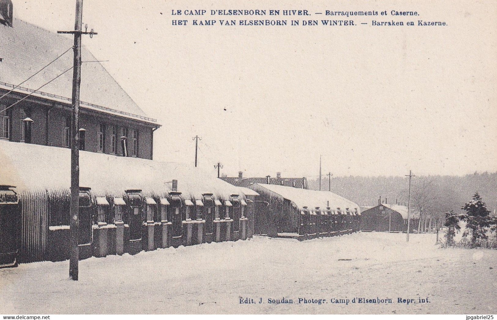 MUST  Elsenborn Camp En Hiver Barraquements Et Caserne - Elsenborn (Kamp)