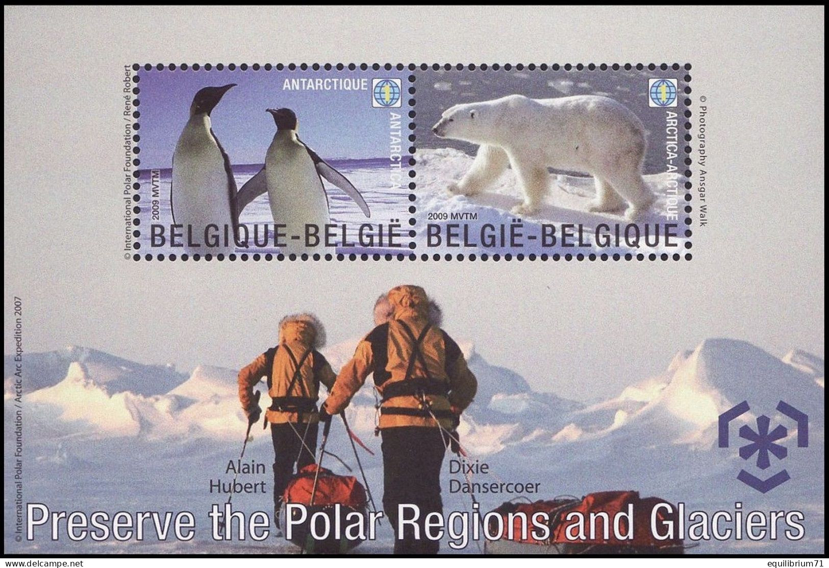 BL166**(3884/3885) - Préserver Les Régions Polaires Et Les Glaciers / Behoud Van Poolgebieden En Gletsjers - MONDE - Penguins