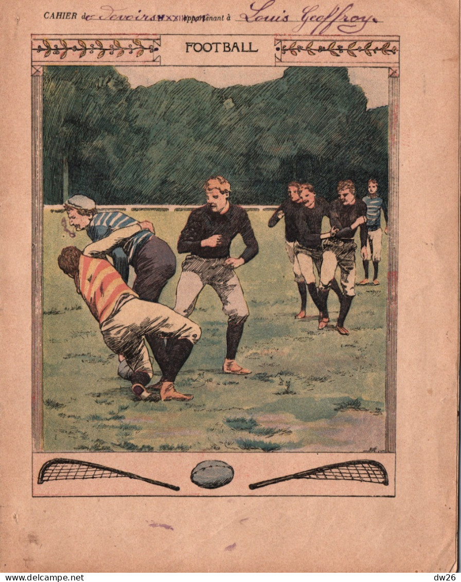Protège-cahiers XXe: Les Sports - Le Football - Illustration Couleur B.U.C. - Book Covers
