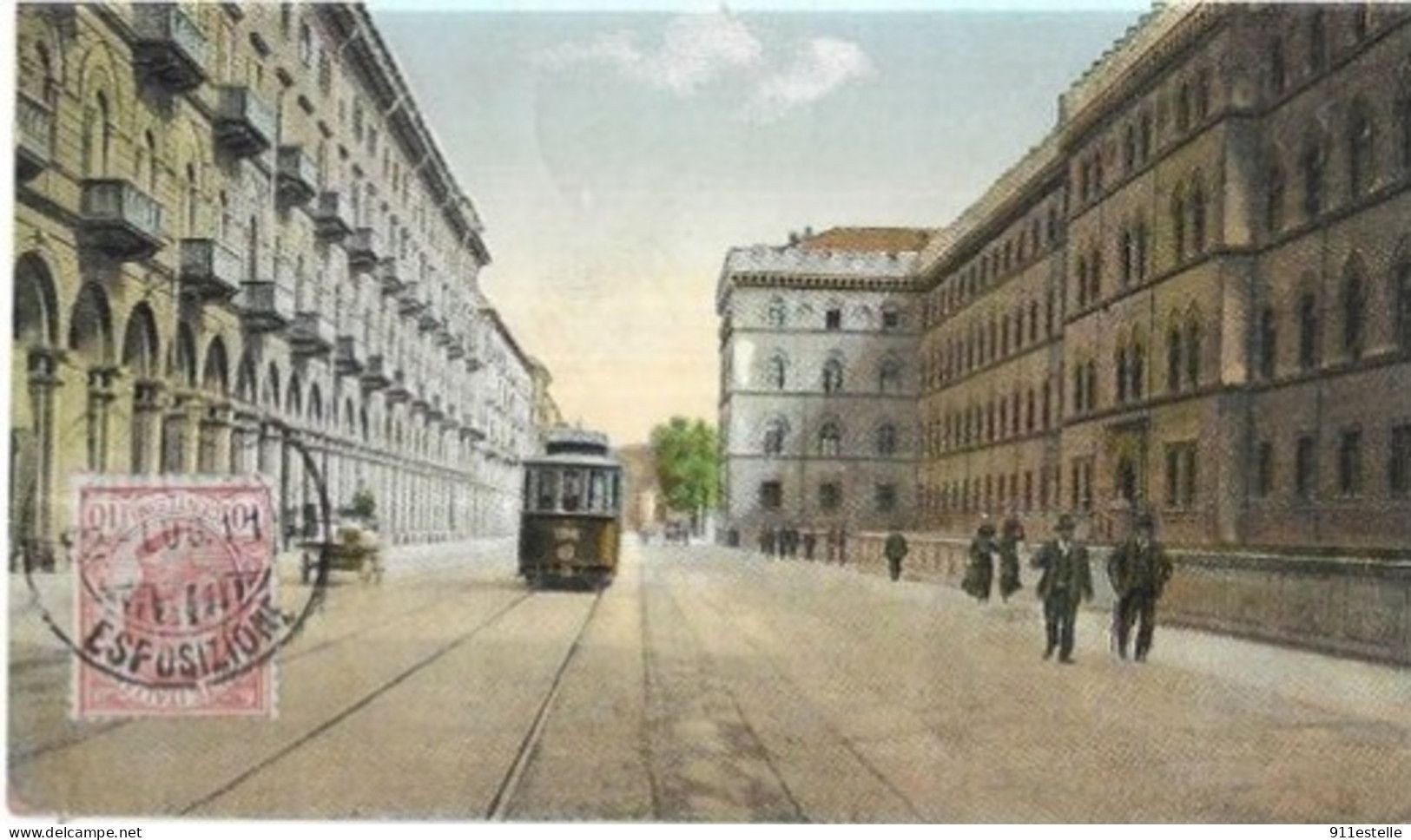 TORINO . CASERNA  E VIA DELLA  CERNAIA - Transportes