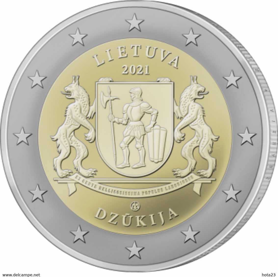 2021 Litauen Lithuania 2 Euro Münze / Coin Dzukija 2 Euro - 1 Coin  UNC - Litouwen