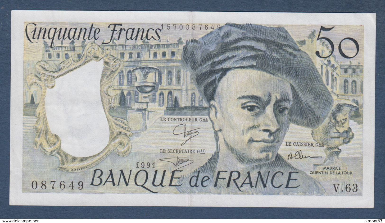 50 Francs Quentin De La Tour  De 1991 - 50 F 1976-1992 ''quentin De La Tour''