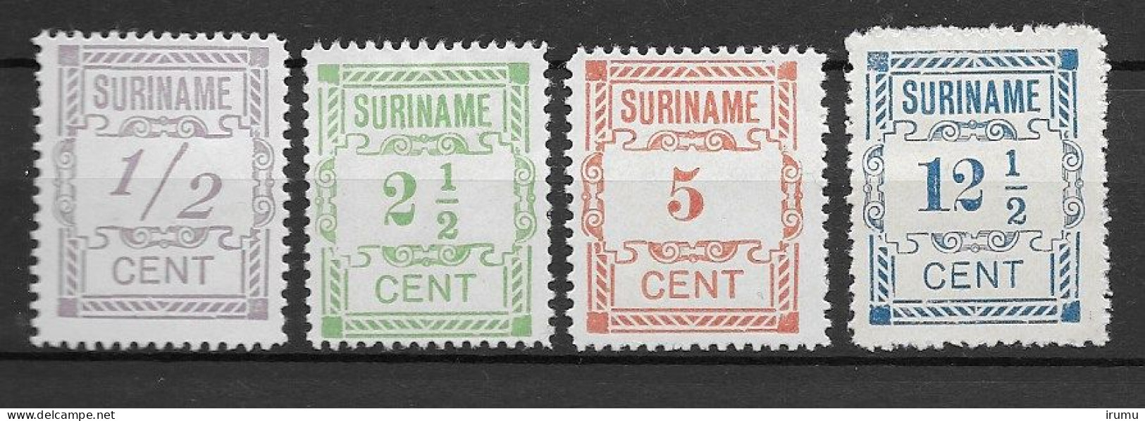 Suriname 1912, NVPH 65-68 MNG Kw 25 EUR (SN 1237) - Suriname ... - 1975