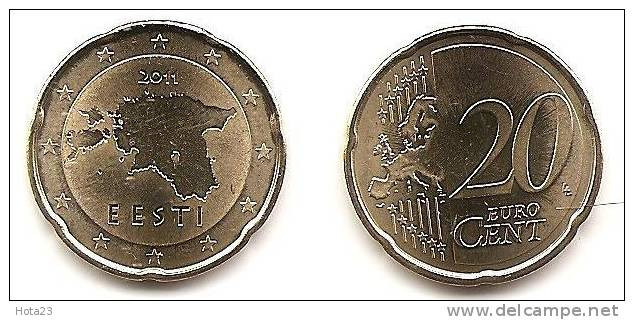 Estonia Estonian  2011 EURO Coin 20 Cent - Estonia