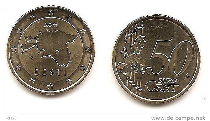 Estonia Estonian  2011 EURO Coin 50 Cent - Estonia