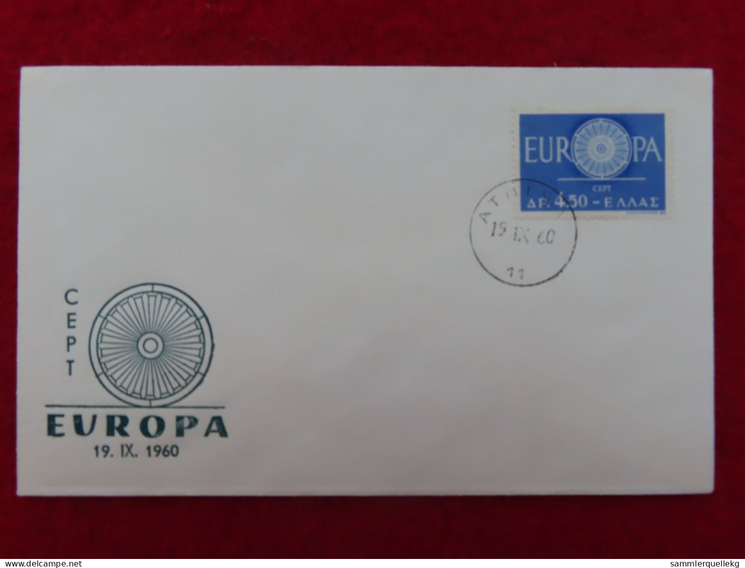 Griechenland 746 Ersttagsbrief 19. IX. 1959, Europa (Nr. 233 ) - Storia Postale