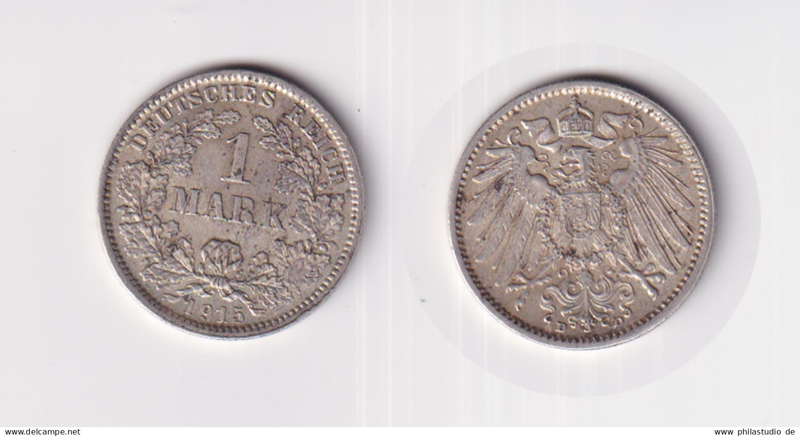 Silbermünze Kaiserreich 1 Mark 1915 D Jäger Nr. 17 /42 - Andere - Europa