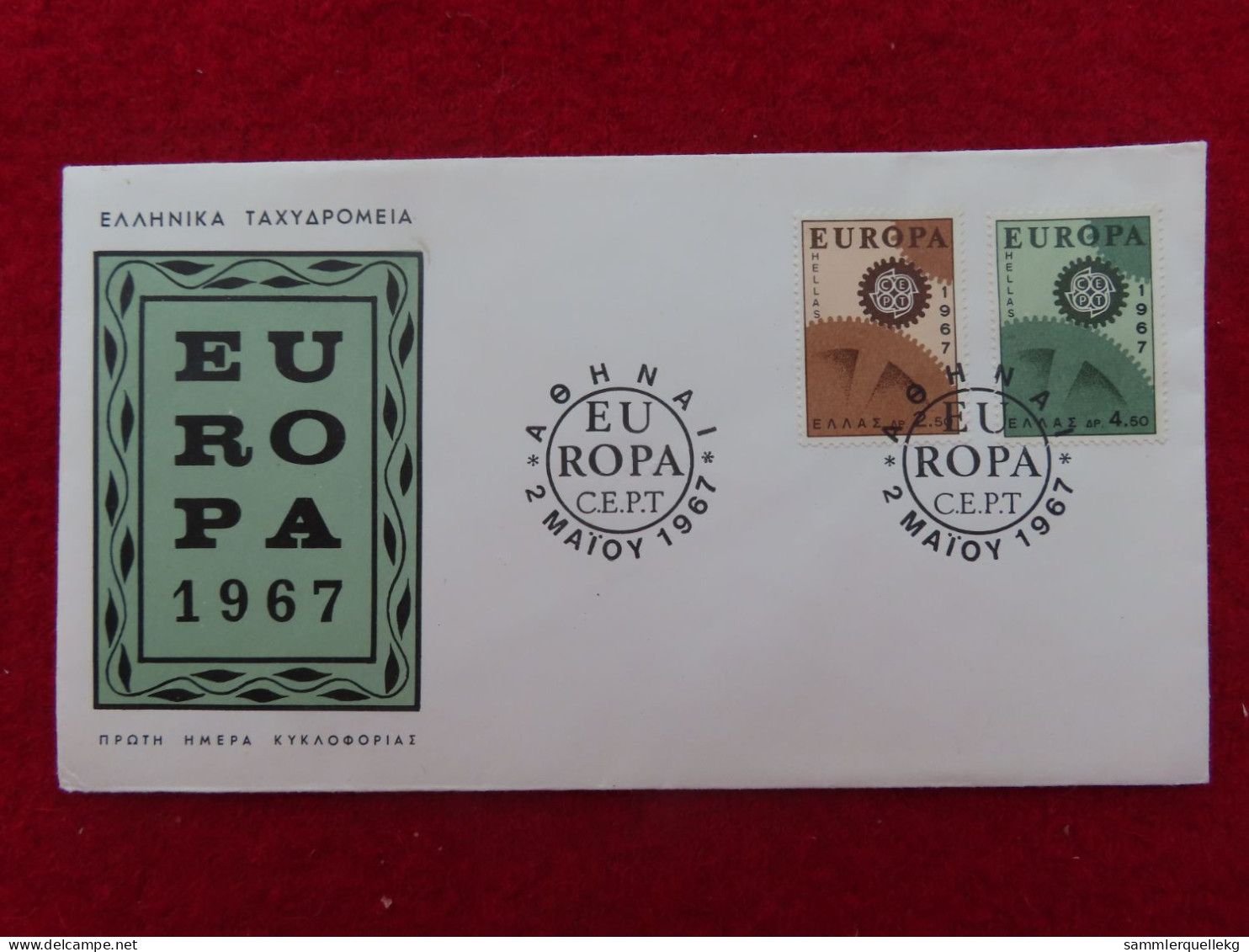 Griechenland 948 - 949 Ersttagsbrief 2. März 1967, Europa (Nr. 237 ) - Cartas & Documentos