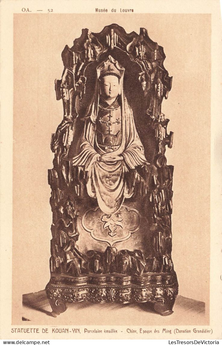 ARTS - Statuette De Kouan Yin - Porcelaine émaillée - Chine époque Des Ming - Carte Postale Ancienne - Sculpturen