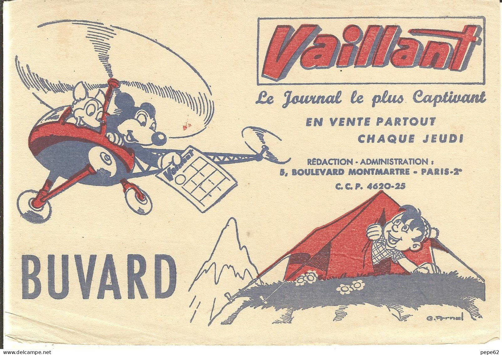 Journal Vaillant-buvard-  Bd Montmartre - Paris 2é - Papeterie