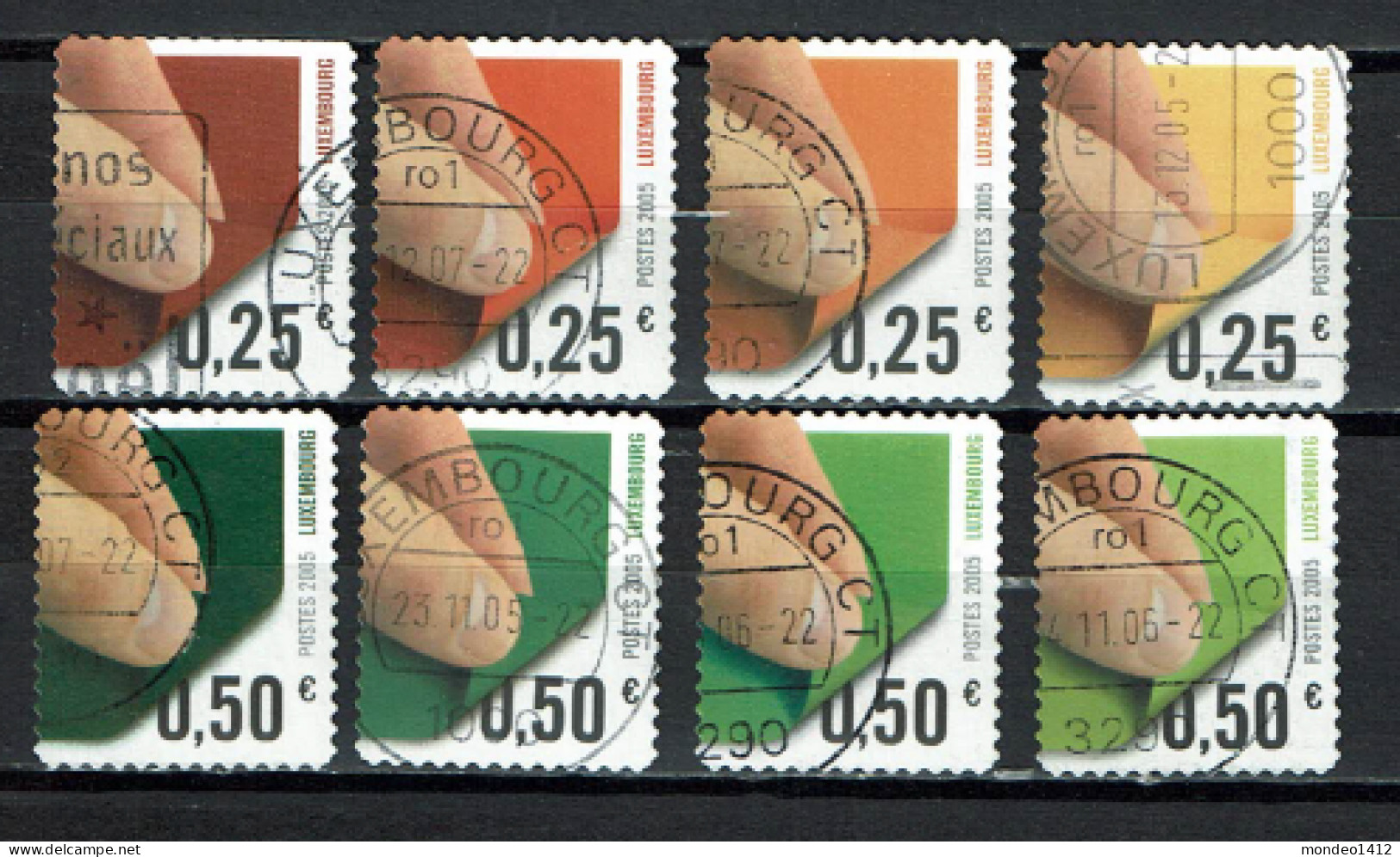 Luxembourg 2005 - YT 1623/1630 - Série Courante, Postocollants - Used Stamps