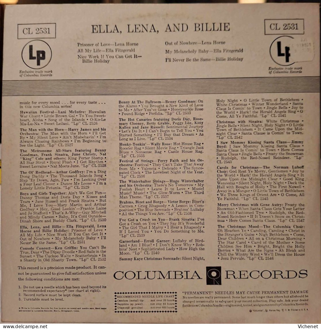 Ella Fitzgerald, Lena Horne , And Billie Holiday With Teddy Wilson And His Orchestra ‎– Ella, Lena, And Billie - Formats Spéciaux