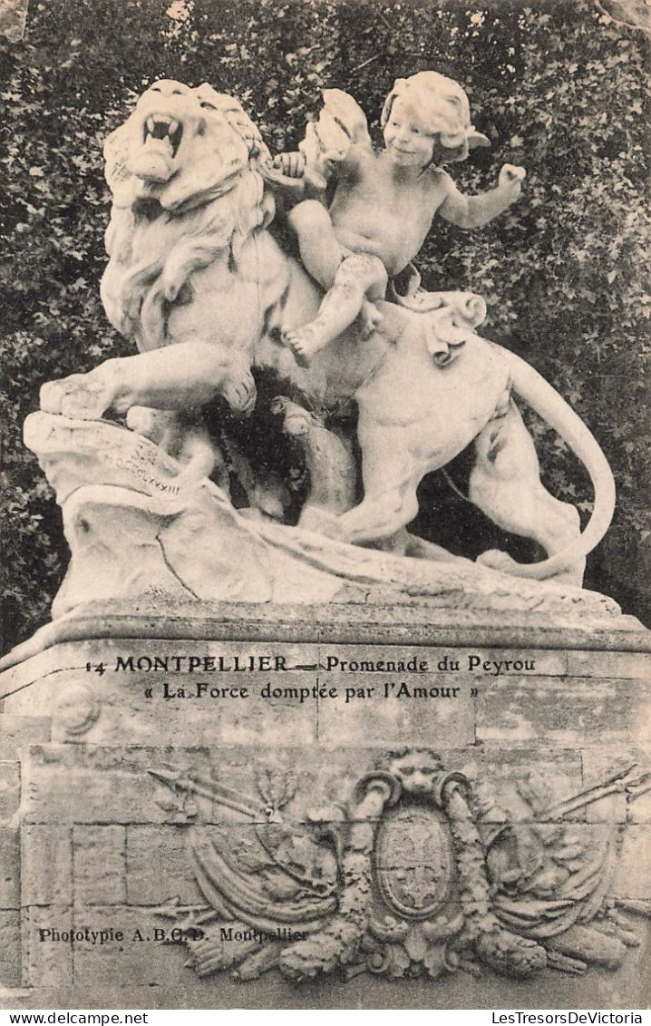 FRANCE - Montpellier - Promenade Du Peyrou - "La Force Domptée Par L'Amour" - Carte Postale Ancienne - Montpellier