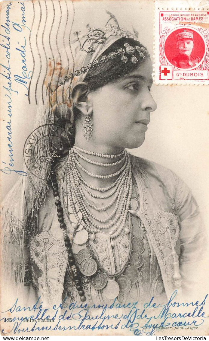 ALGERIE - Belle Fatma - Une Femme Ornée De Bijoux - Carte Postale Ancienne - Women