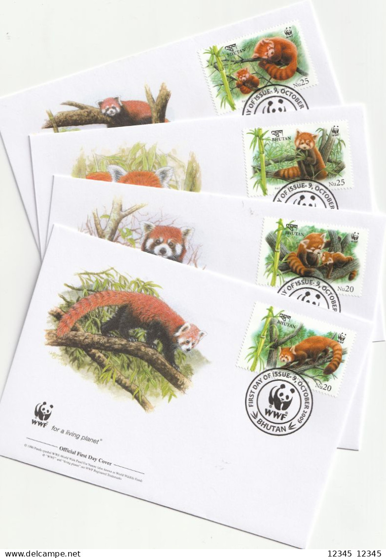 Bhutan 2009, FDC, WWF, Red Panda - Bhoutan