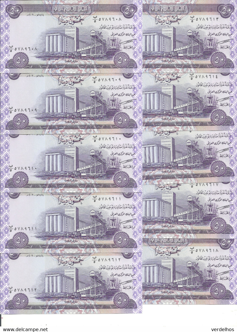 IRAK 50 DINARS 2003 UNC P 90 ( 10 Billets ) - Irak