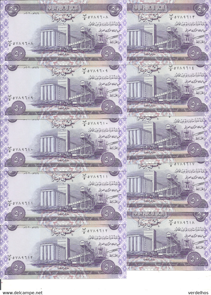 IRAK 50 DINARS 2003 UNC P 90 ( 10 Billets ) - Iraq