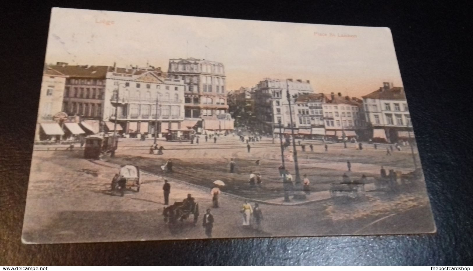 BELGIUM LIEGE Liege Luik Liége Place St.Lambert USED 1907 PARIS RECEIVING POSTMARK - Liege