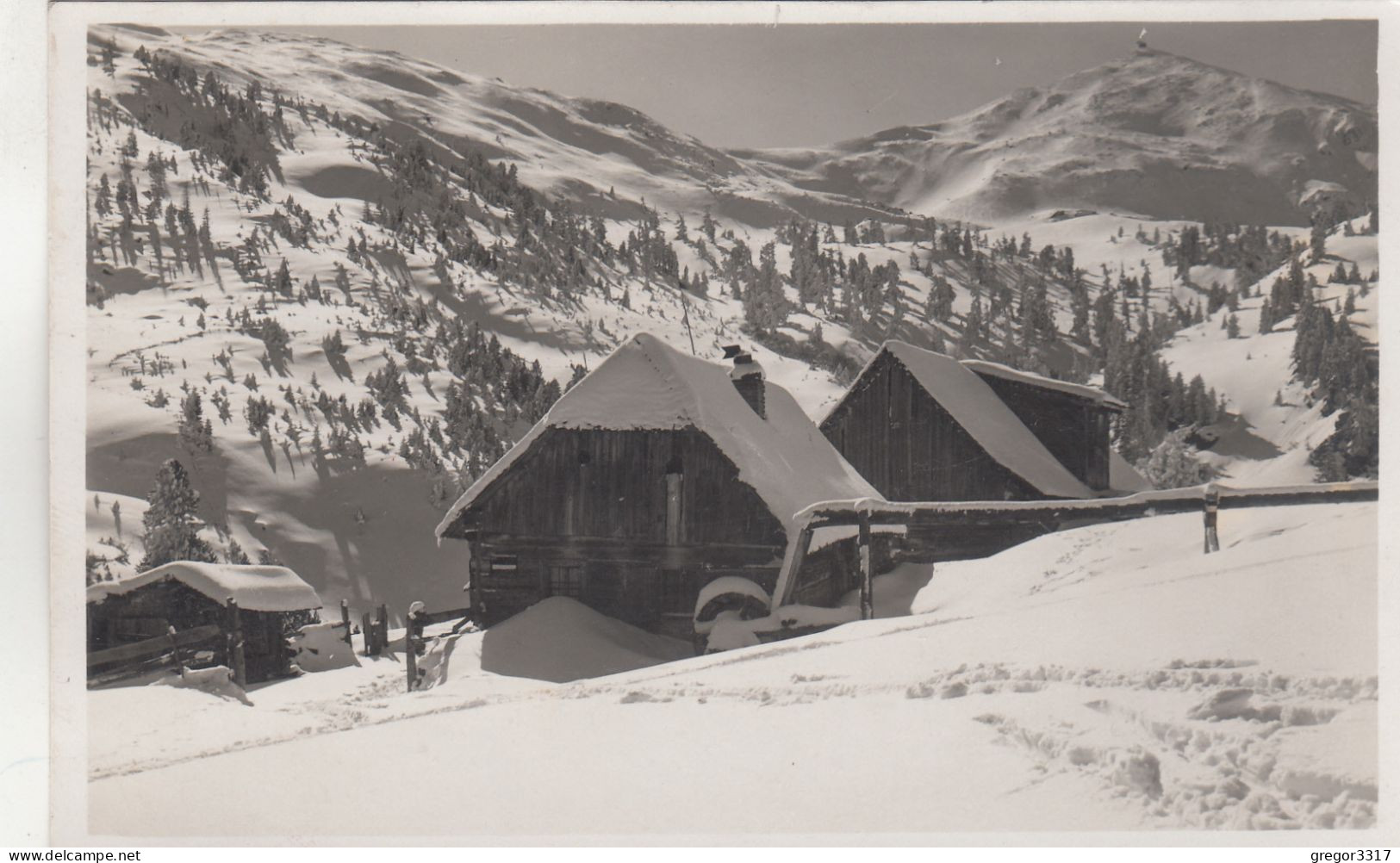 D9466) LINDERHÜTTE Mit Zirbitzkogel - Alte Verschneite Ansicht TOP FOTO AK - Obdach 1932 - Obdach