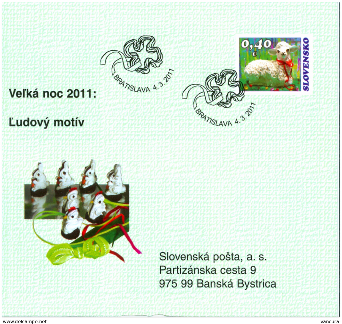 **booklet 492 Slovakia Easter 2011 Lamb - Unused Stamps
