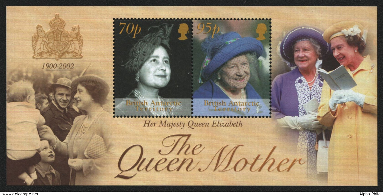 BAT / Brit. Antarktis 2002 - Mi-Nr. Block 10 ** - MNH - Tod Der Königinmutter - Unused Stamps