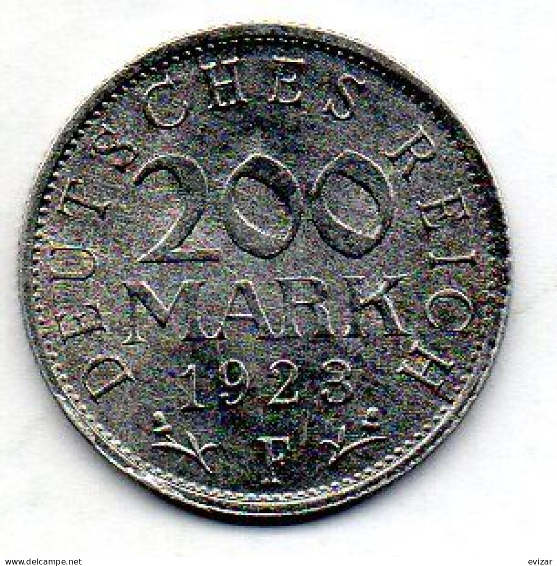 GERMANY - WEIMAR REPUBLIC, 200 Mark, Aluminum, Year 1923-F, KM # 35 - 200 & 500 Mark