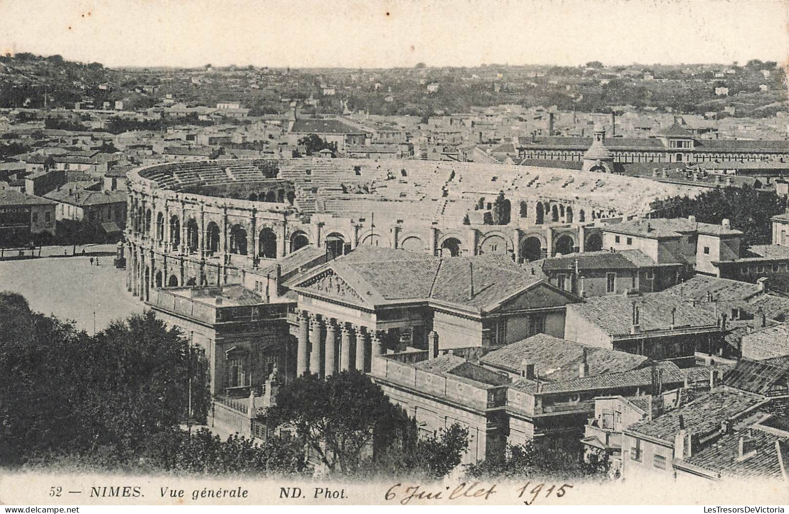 FRANCE - Nîmes - Vue Générale - L'Arène - ND Phot - Ruines - Carte Postale Ancienne - Nîmes