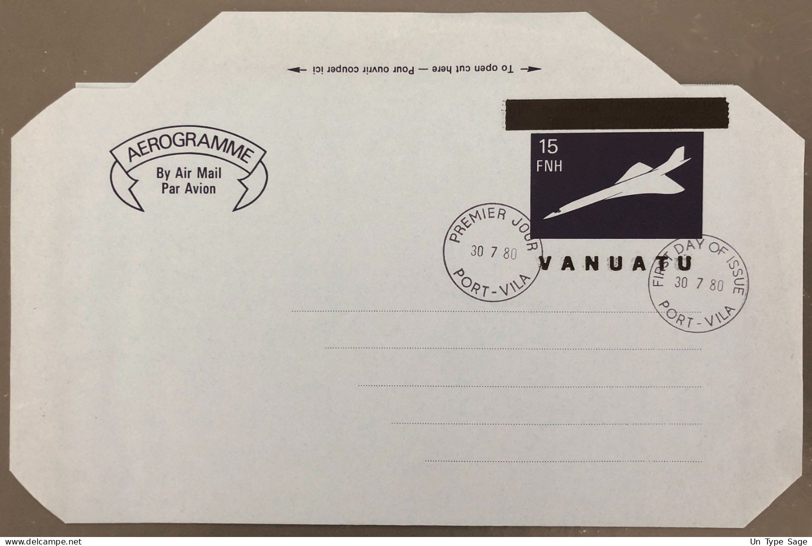 Vanuatu, Aérogramme FDC 30.7.1980 - Port-Vila - (B1416) - Vanuatu (1980-...)